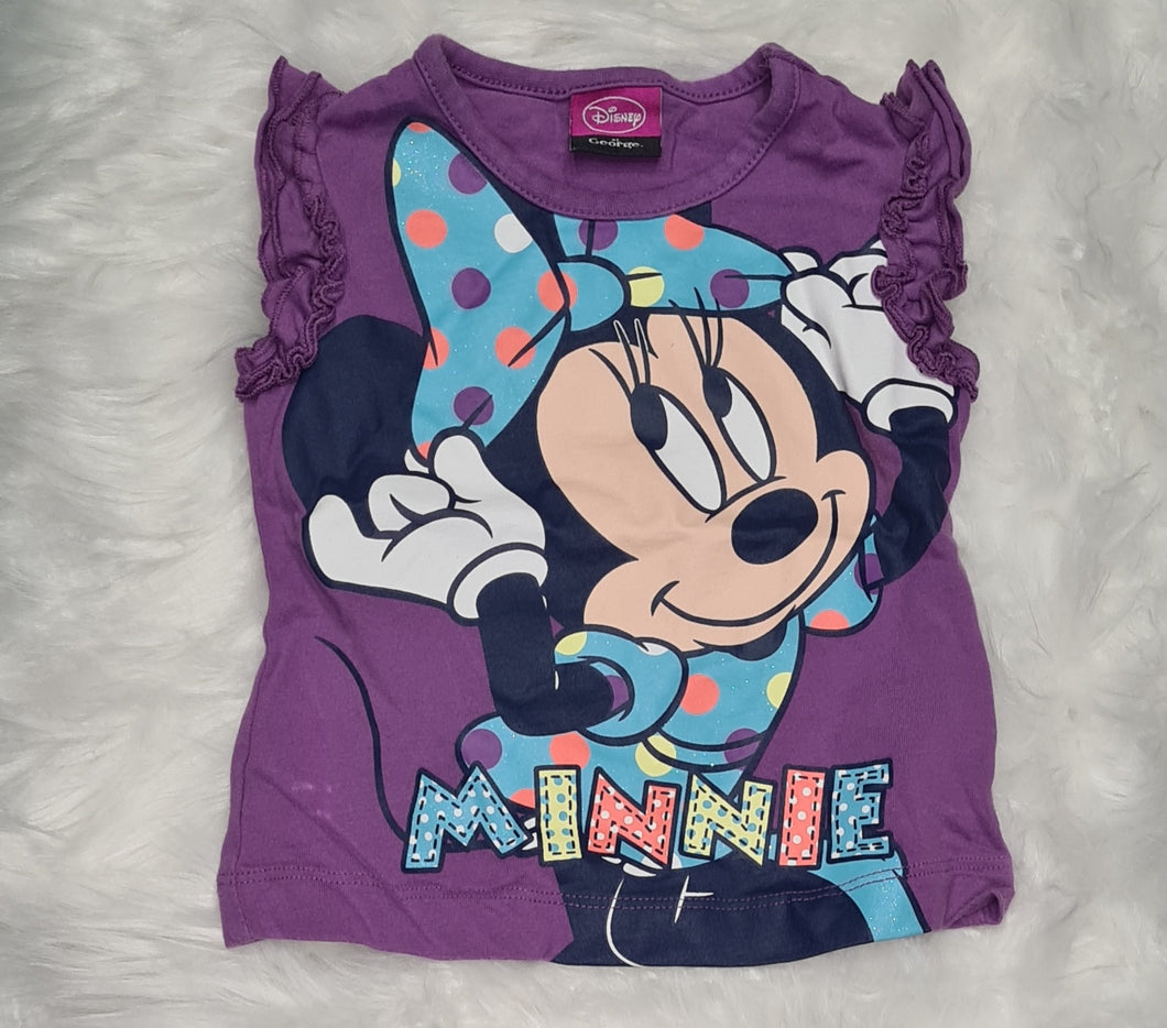 Girls 9-12 Months - Disney - Minnie Mouse - Purple Top