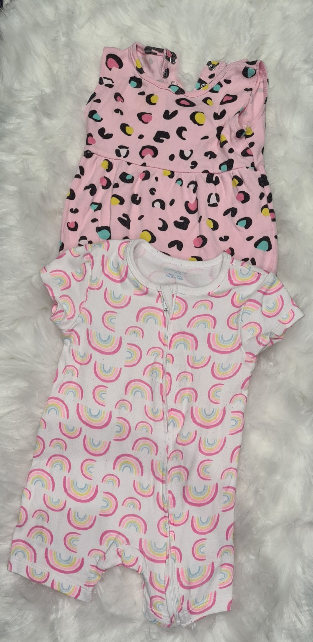 Girls 6-9 months - pack of 2 rompers