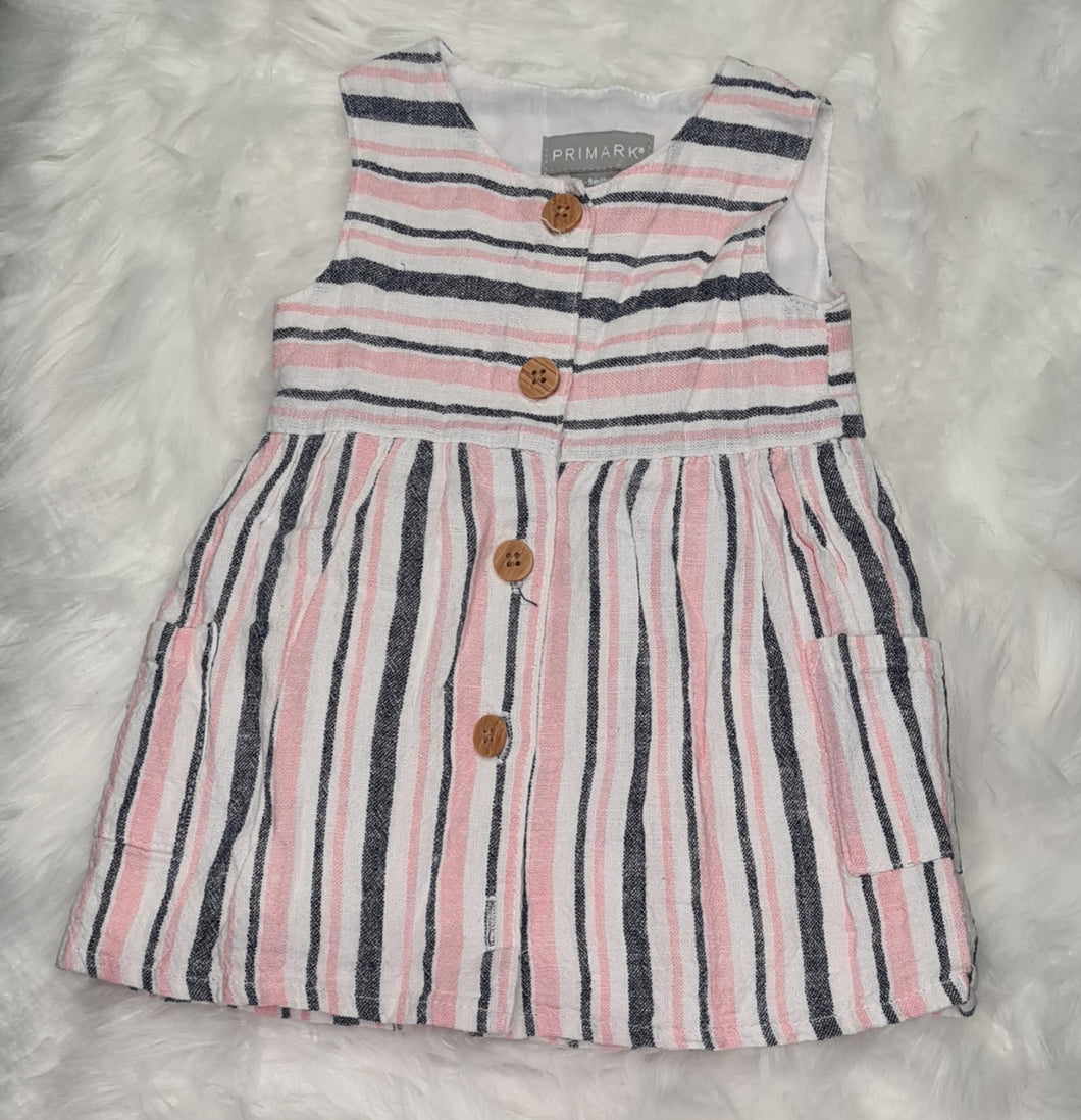 Girls 6-9 months - Primark Blue and Pink Dress
