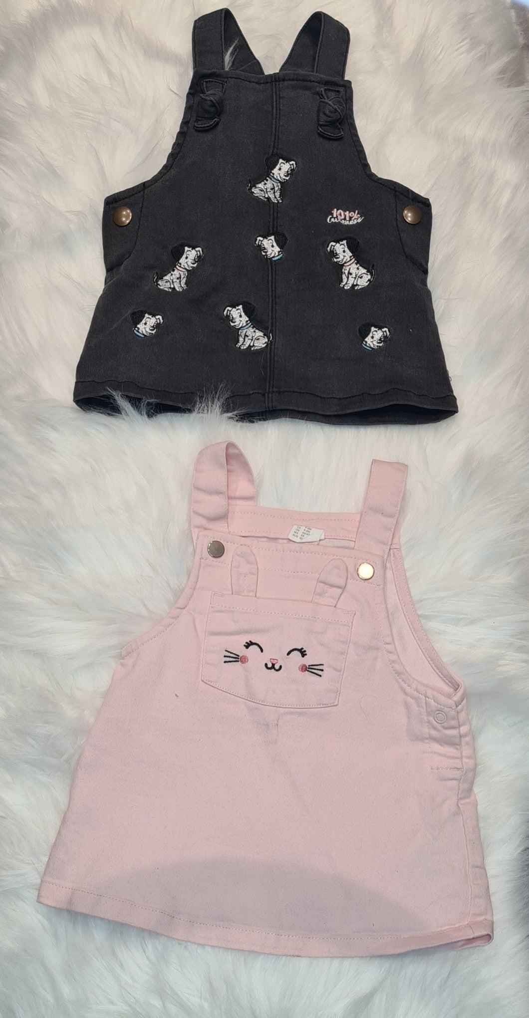Girls 3-6 Months - 2 Dress Set - Disney/101 Dalmatians and Bunny