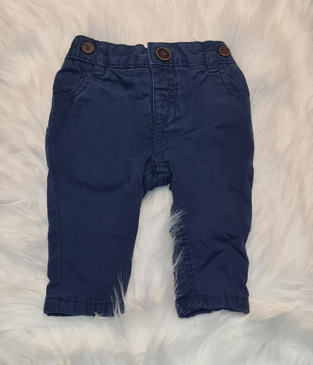 Boys 0-3 Months - Blue Cargo Trousers