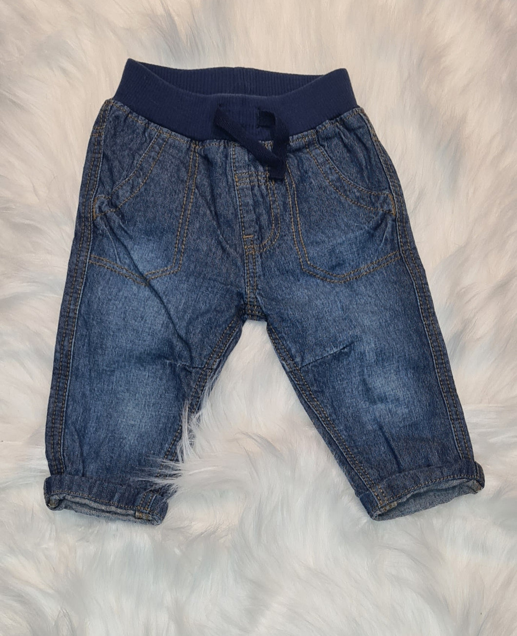 Boys 0-3 Months - Blue Jogger/Jeans