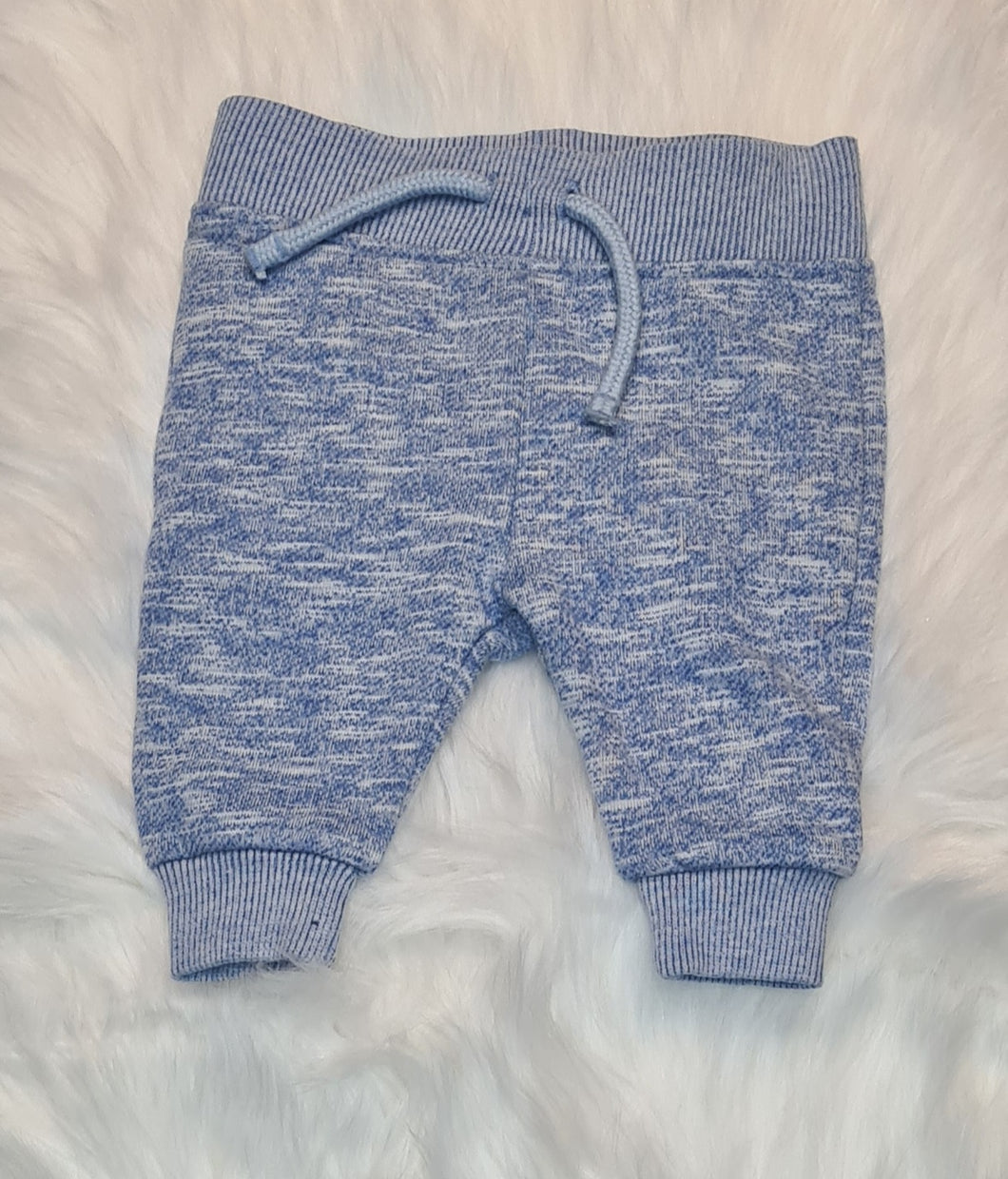 Boys 0-3 Months - Blue and White Joggers