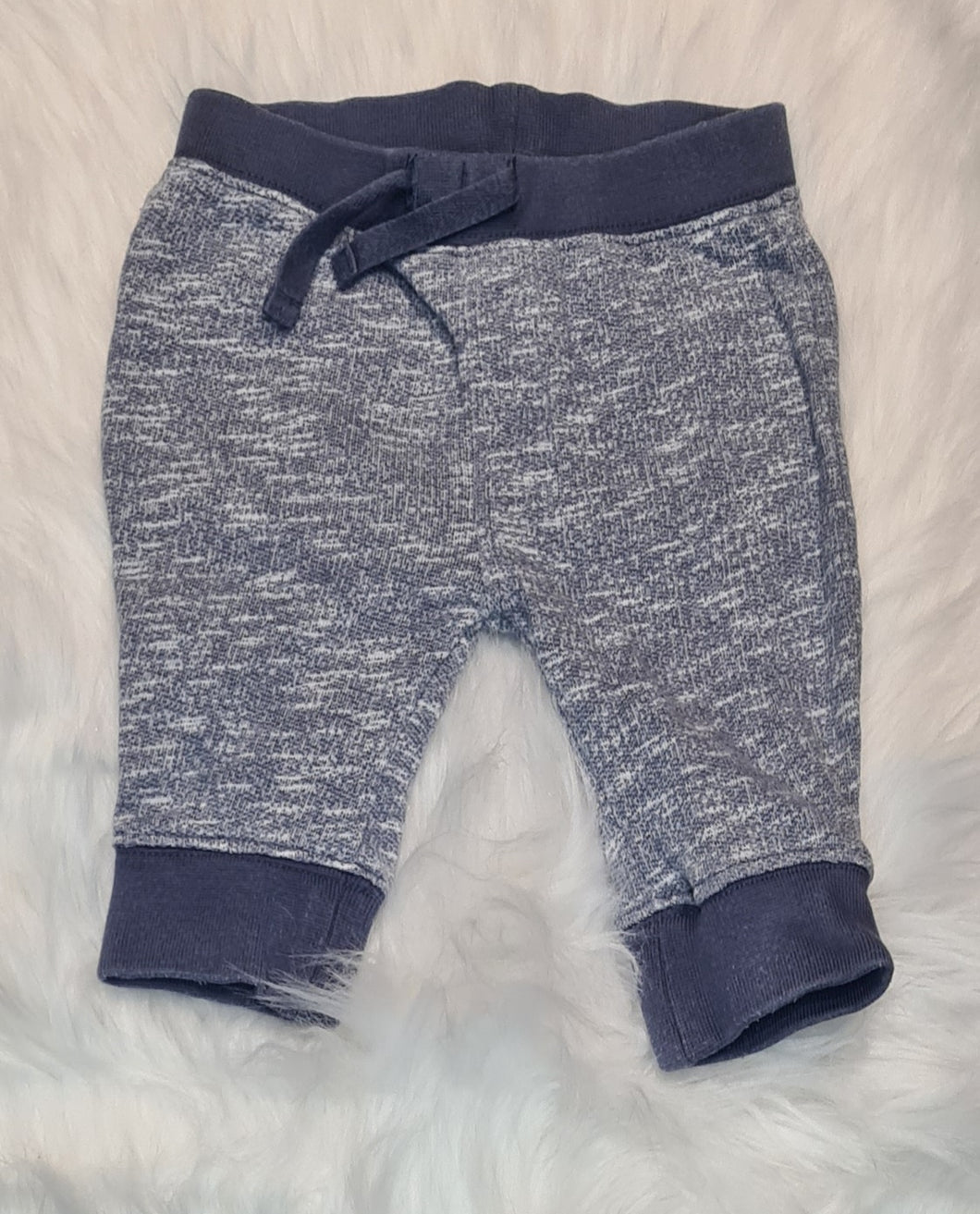 Boys 0-3 Months - Navy and White Joggers
