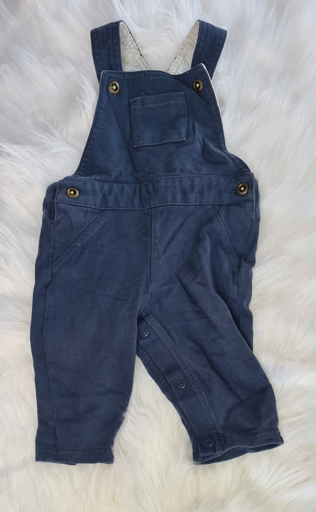 Boys 3-6 Months - Blue Navy Dungarees