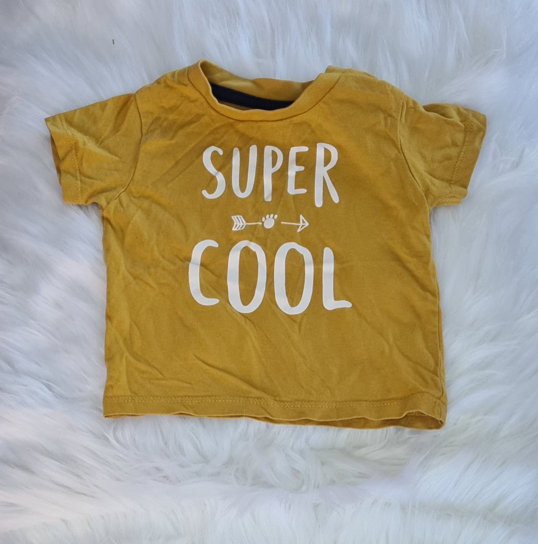 Boys 3-6 Months - Mustard Super Cool - T-Shirt