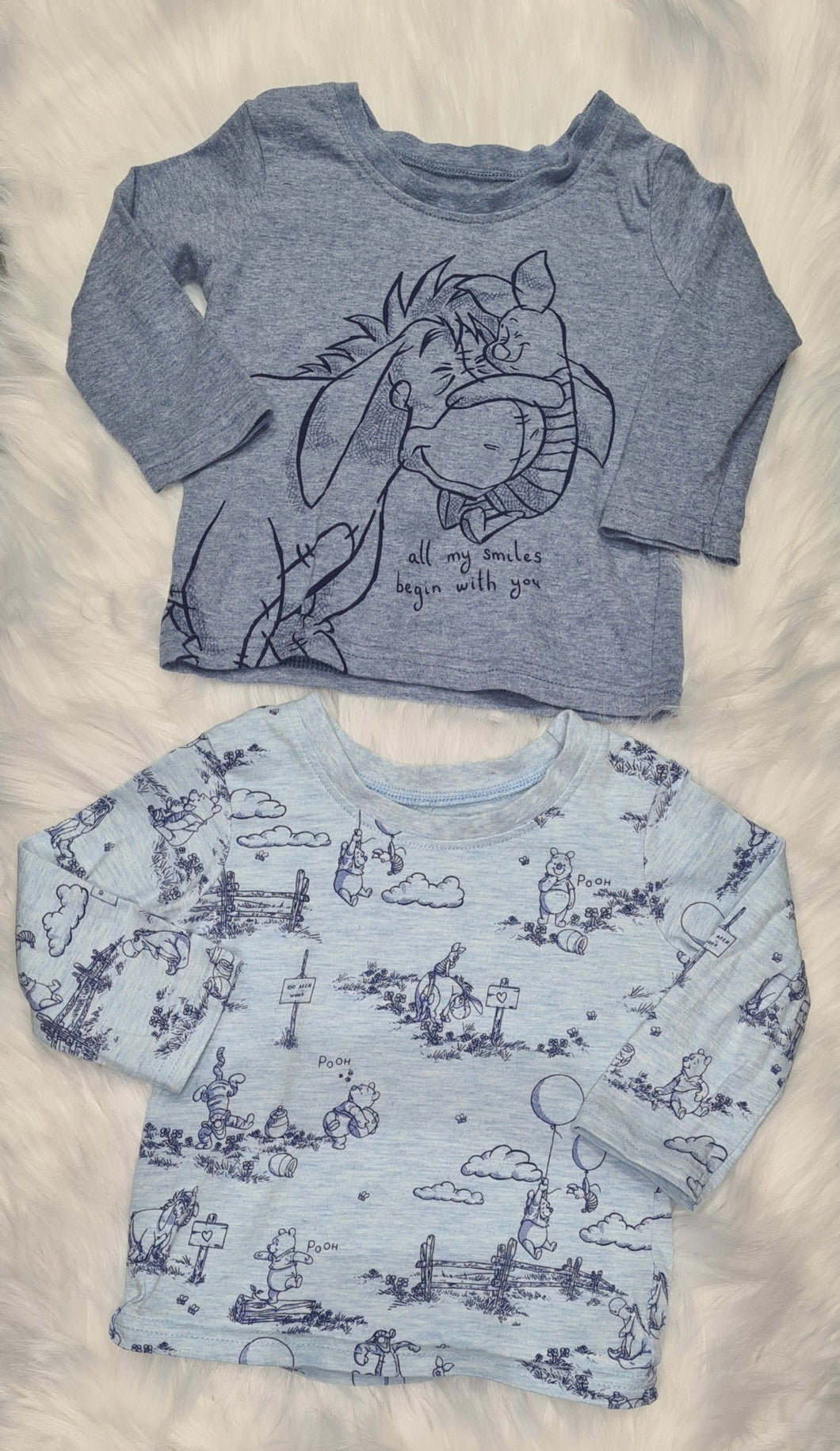 Boys 6-9 Months - 2 Set of Disney/Winne the Pooh Long Sleeve Tops
