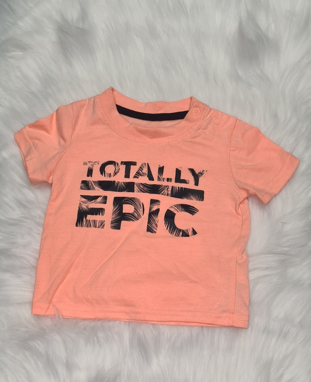 Boys 6-9 Months - Orange T-Shirt - Totally Epic Motif
