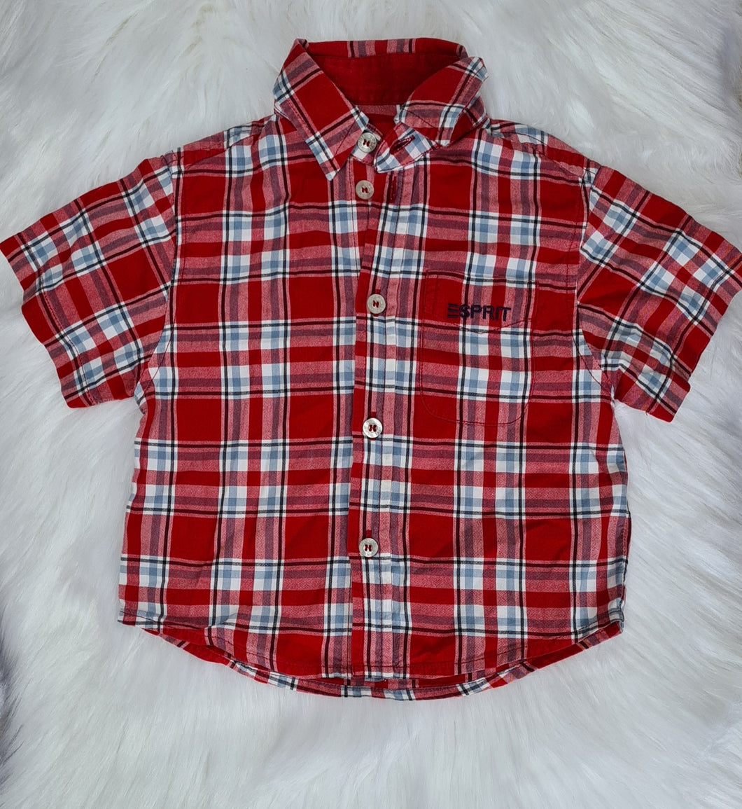 Boys 9-12 Months - Spirit - Red Checkered Shirt