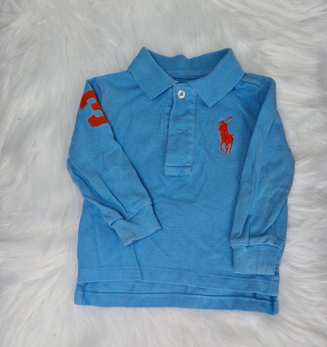 Blue 9-12 Months - Ralph Lauren - Light Blue Polo Shirt