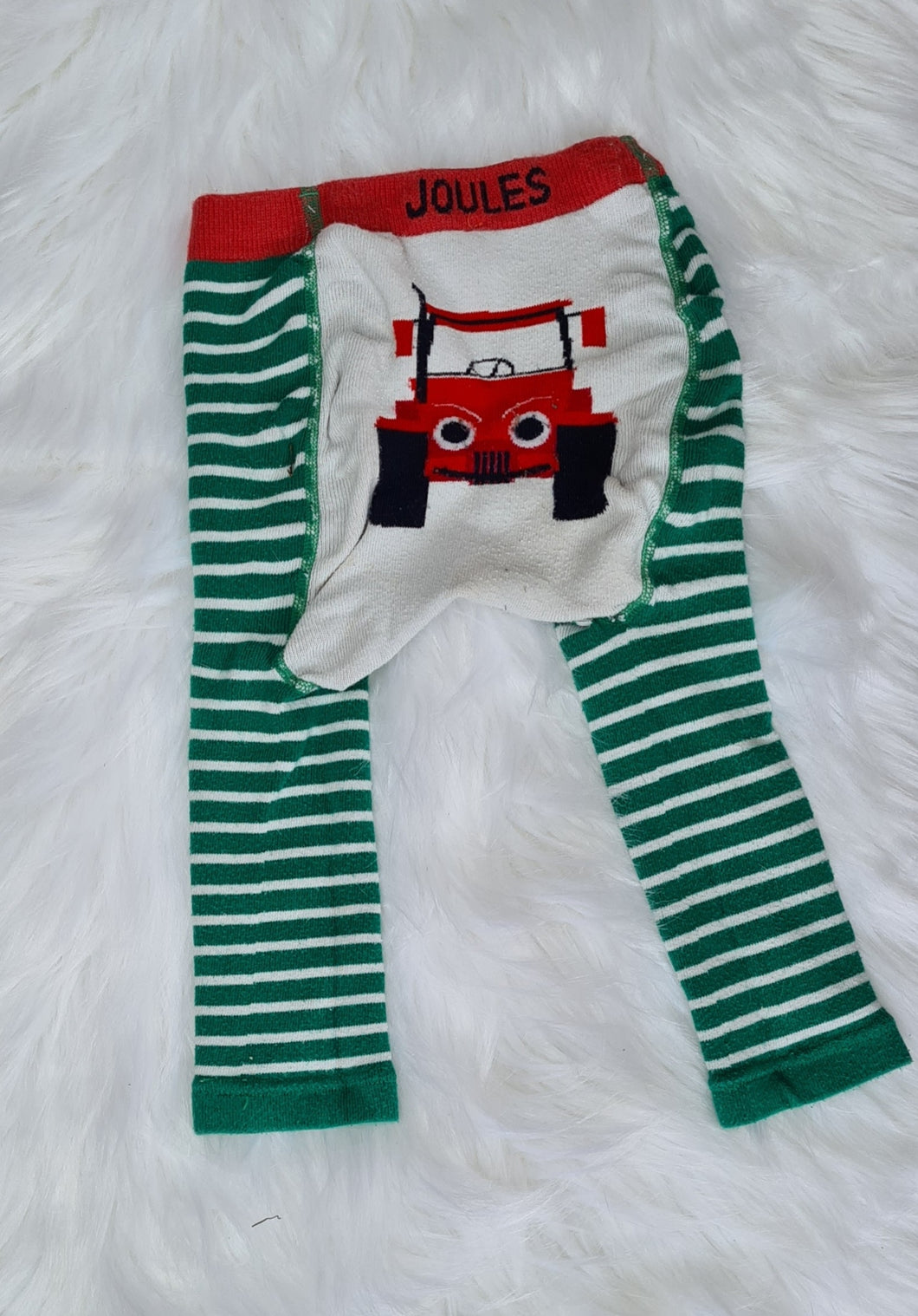 Boys 9-12 Months - Joules - Green and Tractor Leggings